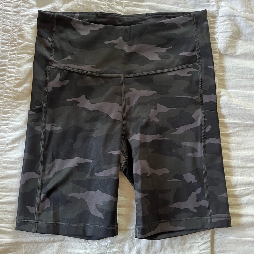 Camouflage Athleta Biker Shorts